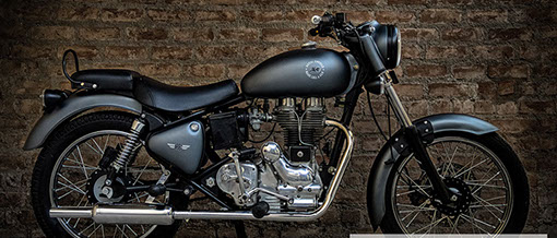 Matte Black Royal Enfield Bullet Rebuilt by The Bullet Factory (TBF)