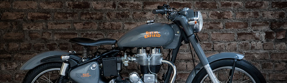 Custom Built Royal Enfield Cafe Racer. Titled Prototype A, this is the first in a series of custom bikes by The Bullet Factory.