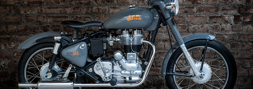 Custom Built Royal Enfield Cafe Racer. Titled Prototype A, this is the first in a series of custom bikes by The Bullet Factory.