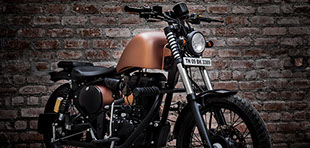 Custom Built Royal Enfield Cafe Racer. Titled Prototype A, this is the first in a series of custom bikes by The Bullet Factory.
