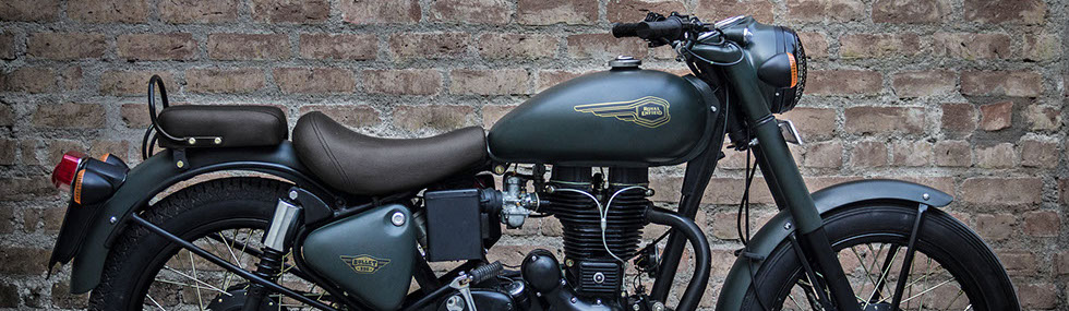 Custom Built Royal Enfield Cafe Racer. Titled Prototype A, this is the first in a series of custom bikes by The Bullet Factory.