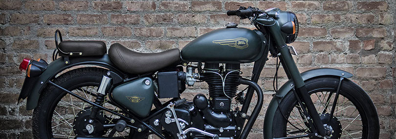 Custom Built Royal Enfield Cafe Racer. Titled Prototype A, this is the first in a series of custom bikes by The Bullet Factory.