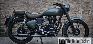 Custom Built Royal Enfield Cafe Racer. Titled Prototype A, this is the first in a series of custom bikes by The Bullet Factory.