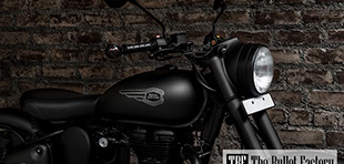 Custom Built Royal Enfield Cafe Racer. Titled Prototype A, this is the first in a series of custom bikes by The Bullet Factory.